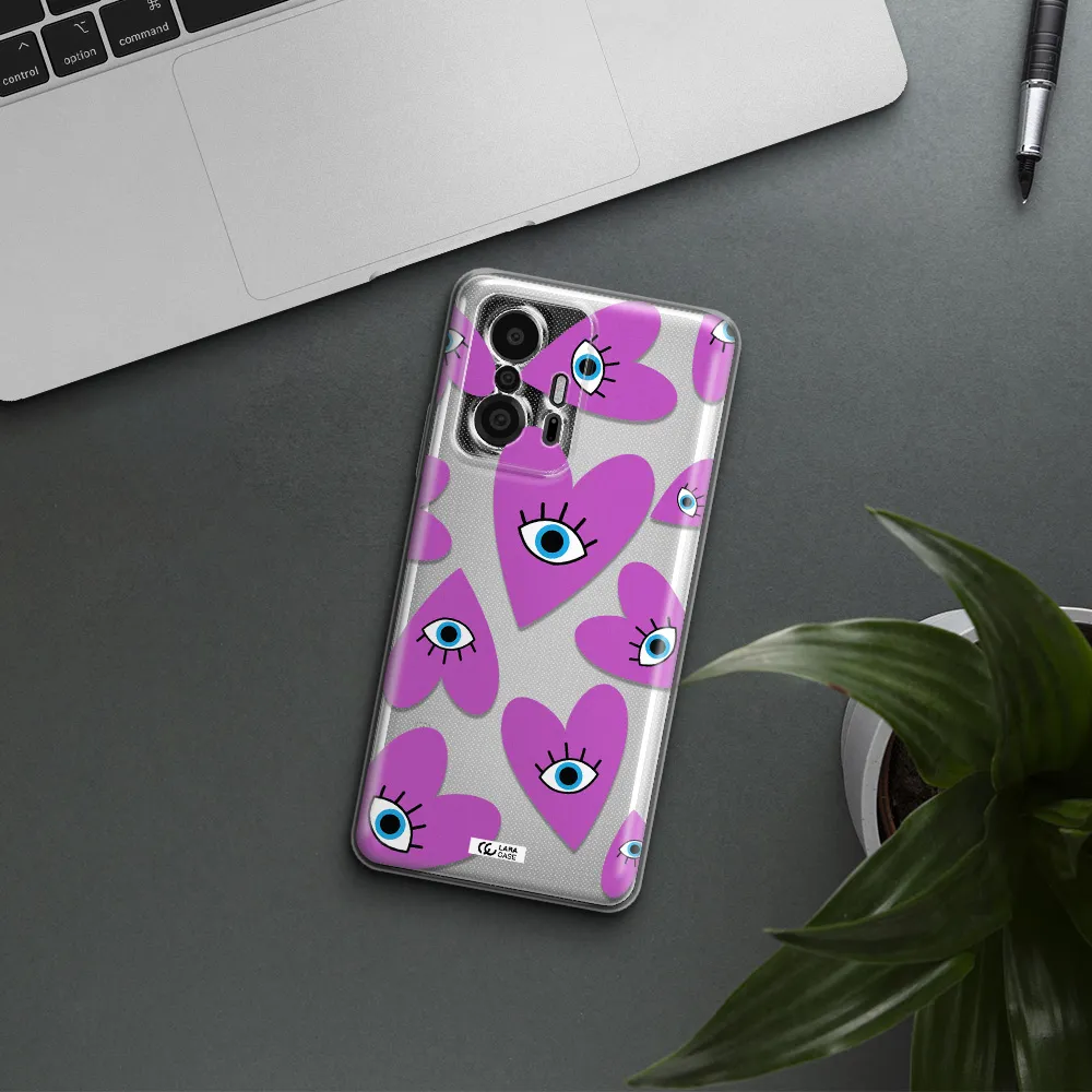 A Purple Heart With Eyes And A Black Eye Xiaomi 11T Pro Clear Tpu Case