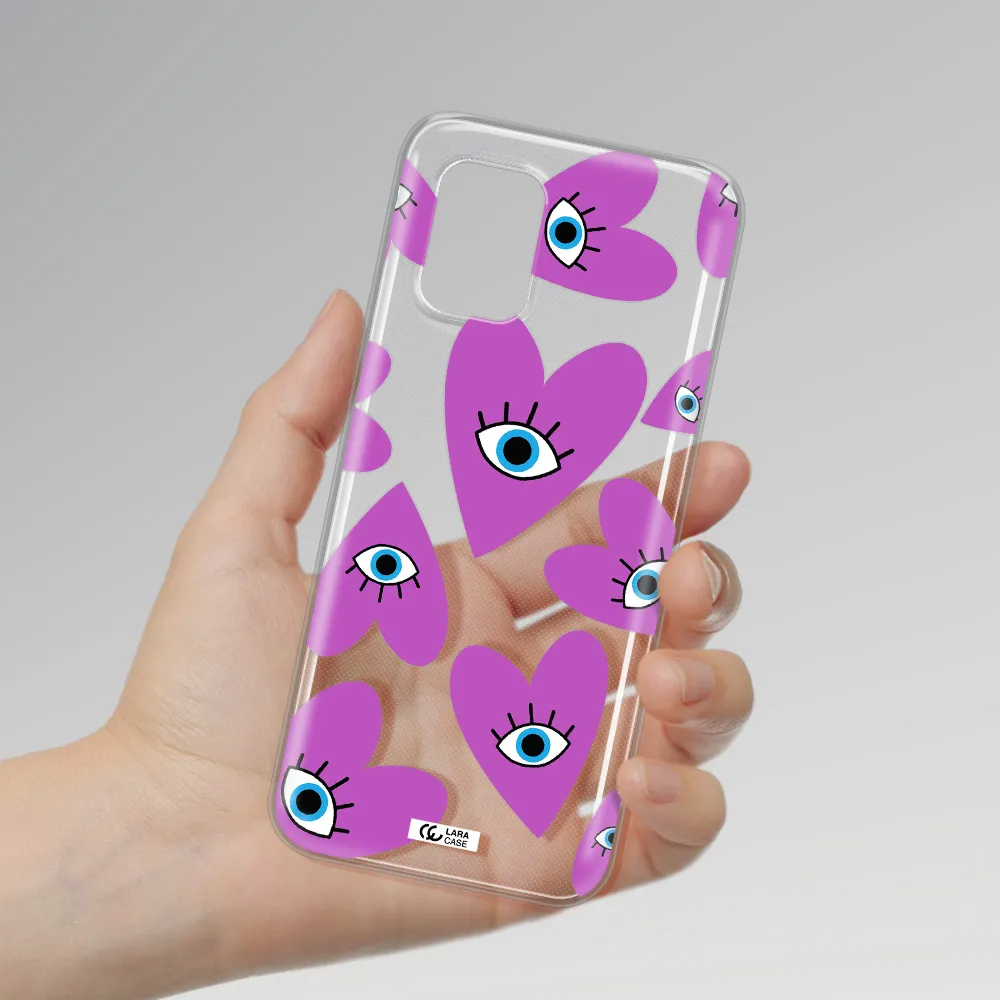 A Purple Heart With Eyes And A Black Eye Xiaomi Mi 10 Lite Clear Tpu Case