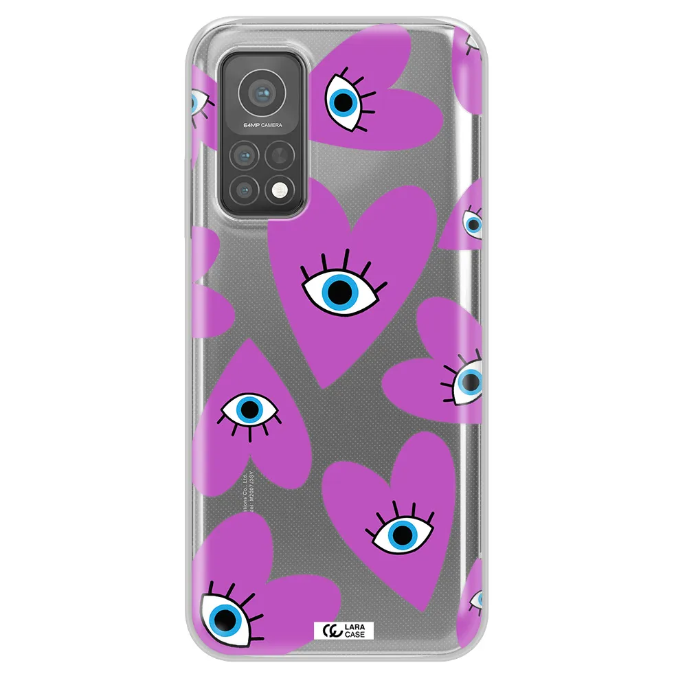 A Purple Heart With Eyes And A Black Eye Xiaomi Mi 10 T Pro Clear Tpu Case