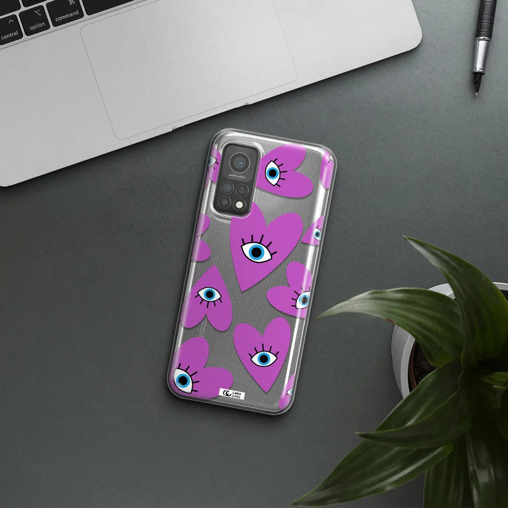 A Purple Heart With Eyes And A Black Eye Xiaomi Mi 10 T Pro Clear Tpu Case