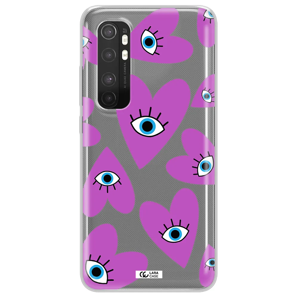 A Purple Heart With Eyes And A Black Eye Xiaomi Mi Note 10 Lite Clear Tpu Case