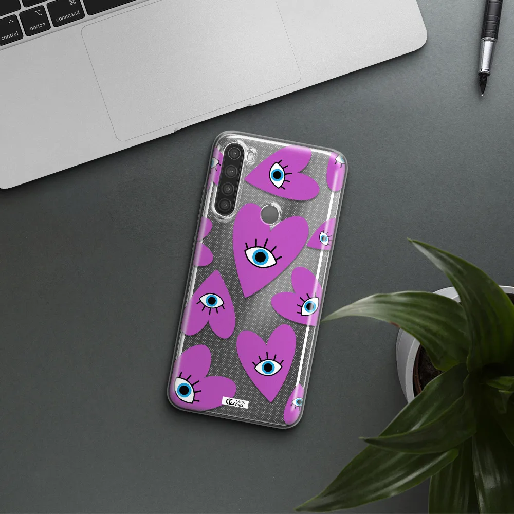 A Purple Heart With Eyes And A Black Eye Xiaomi Note 8 Clear Tpu Case