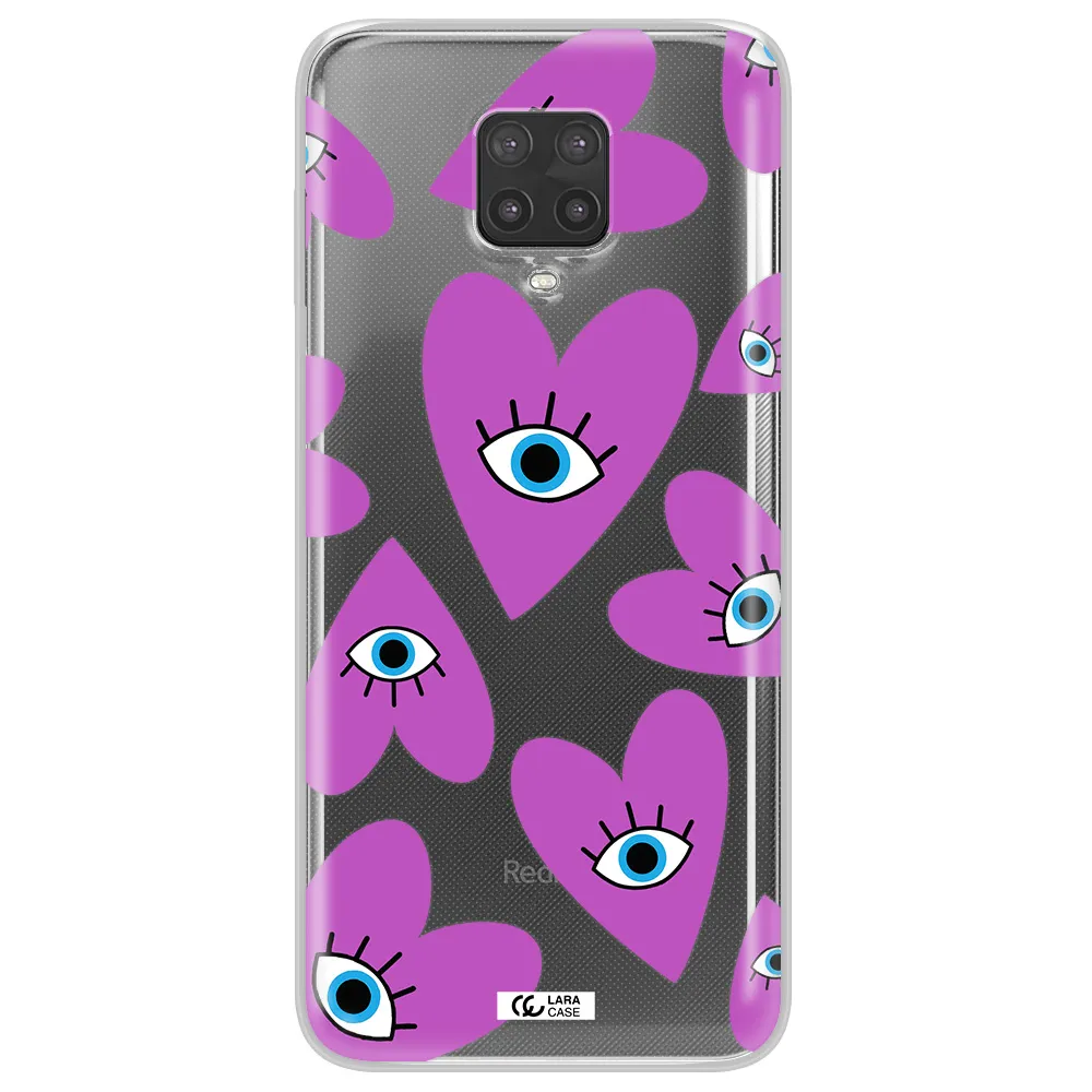 A Purple Heart With Eyes And A Black Eye Xiaomi Note 9 Pro Clear Tpu Case