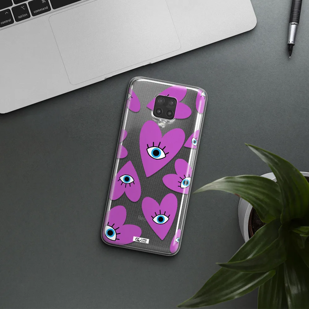A Purple Heart With Eyes And A Black Eye Xiaomi Note 9 Pro Clear Tpu Case