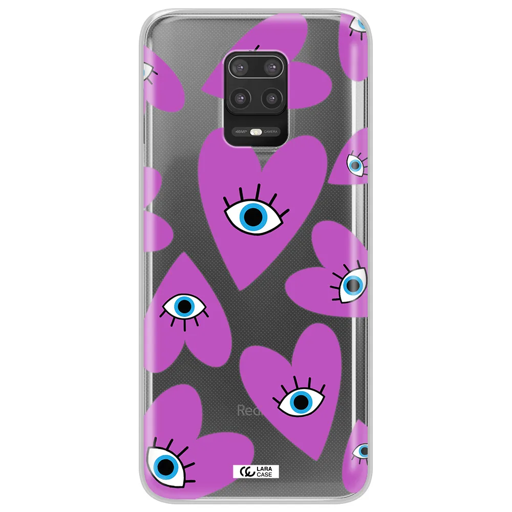 A Purple Heart With Eyes And A Black Eye Xiaomi Note 9S Clear Tpu Case