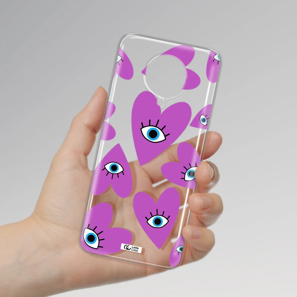 A Purple Heart With Eyes And A Black Eye Xiaomi Poco F2 Pro Clear Tpu Case