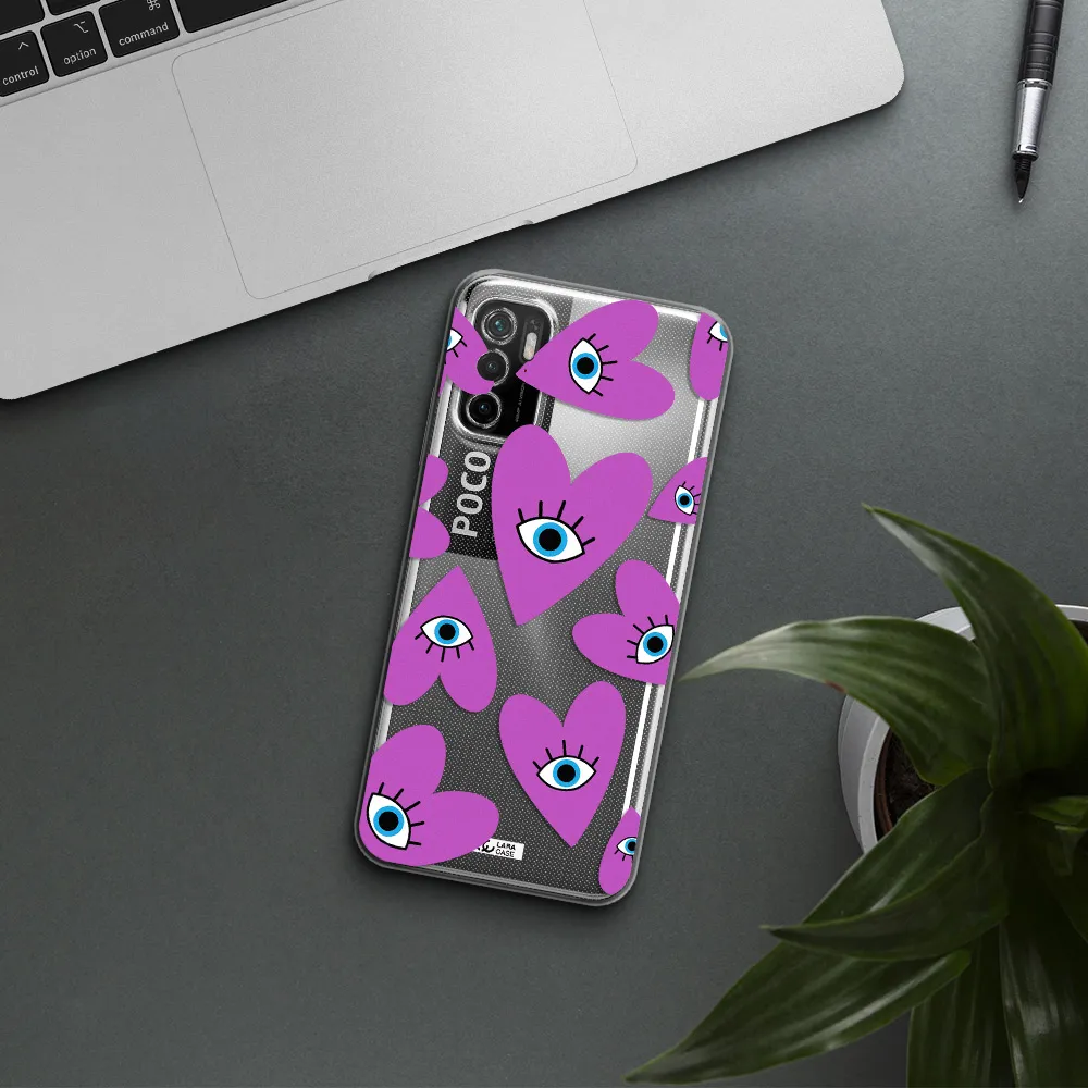 A Purple Heart With Eyes And A Black Eye Xiaomi Poco M3 Pro Clear Tpu Case