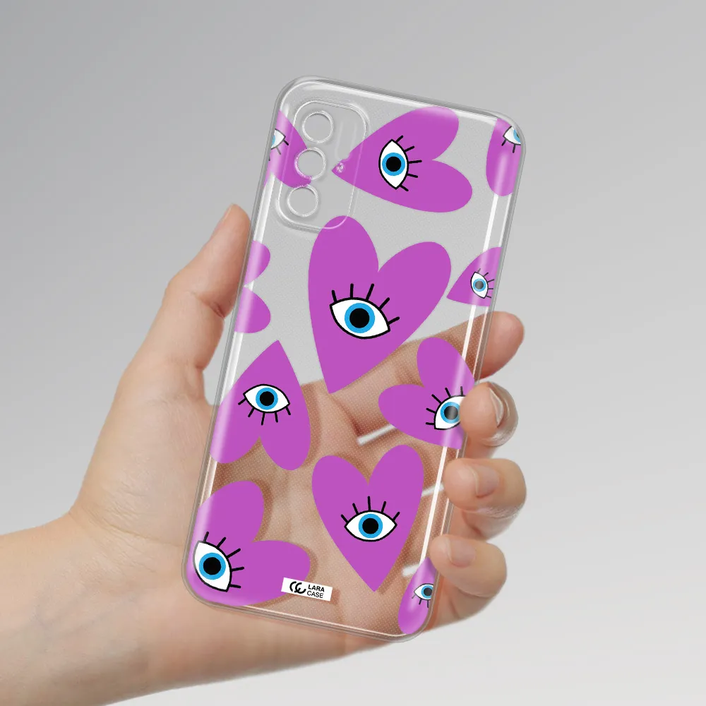A Purple Heart With Eyes And A Black Eye Xiaomi Poco M4 Pro 5G Clear Tpu Case