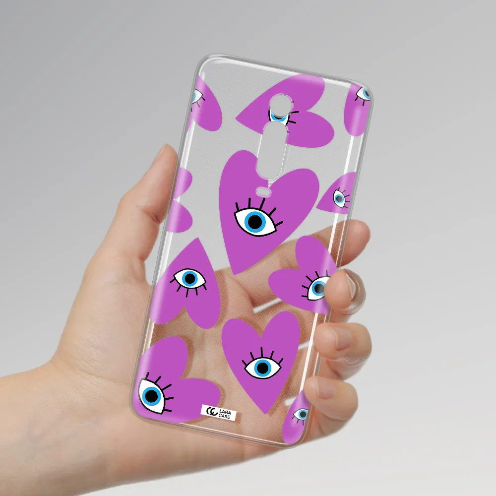 A Purple Heart With Eyes And A Black Eye Xiaomi Redmi K20 Clear Tpu Case