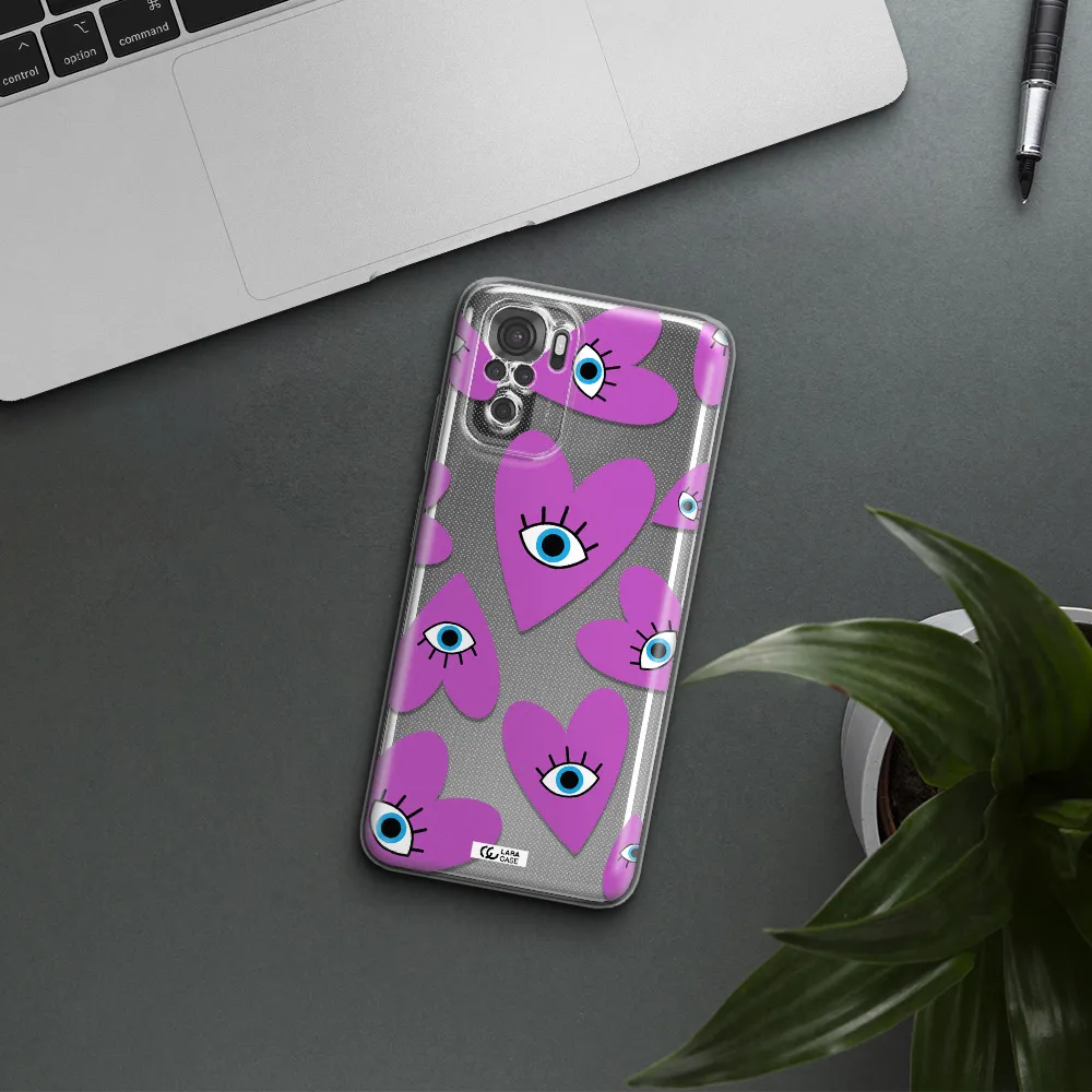 A Purple Heart With Eyes And A Black Eye Xiaomi Redmi Note 10S Clear Tpu Case