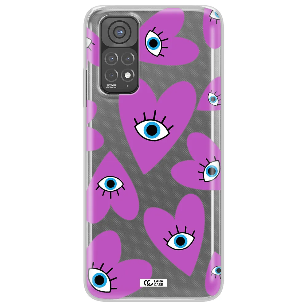 A Purple Heart With Eyes And A Black Eye Xiaomi Redmi Note 11 Clear Tpu Case
