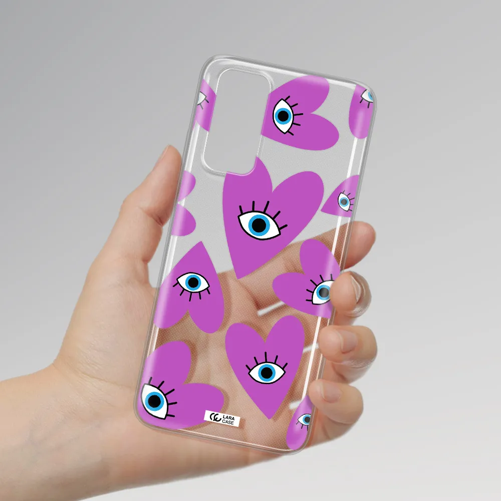 A Purple Heart With Eyes And A Black Eye Xiaomi Redmi Note 11 Clear Tpu Case