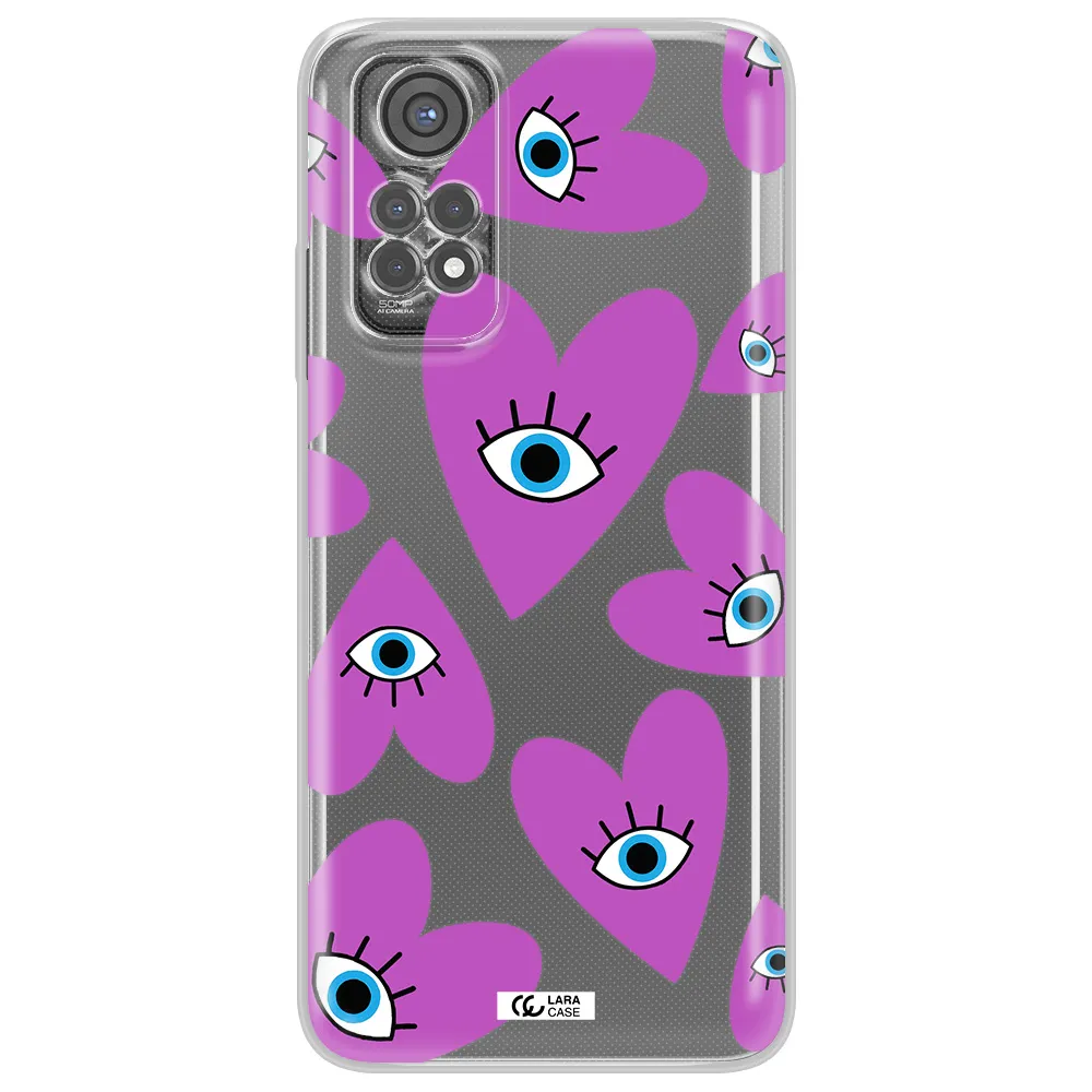 A Purple Heart With Eyes And A Black Eye Xiaomi Redmi Note 11S Clear Tpu Case