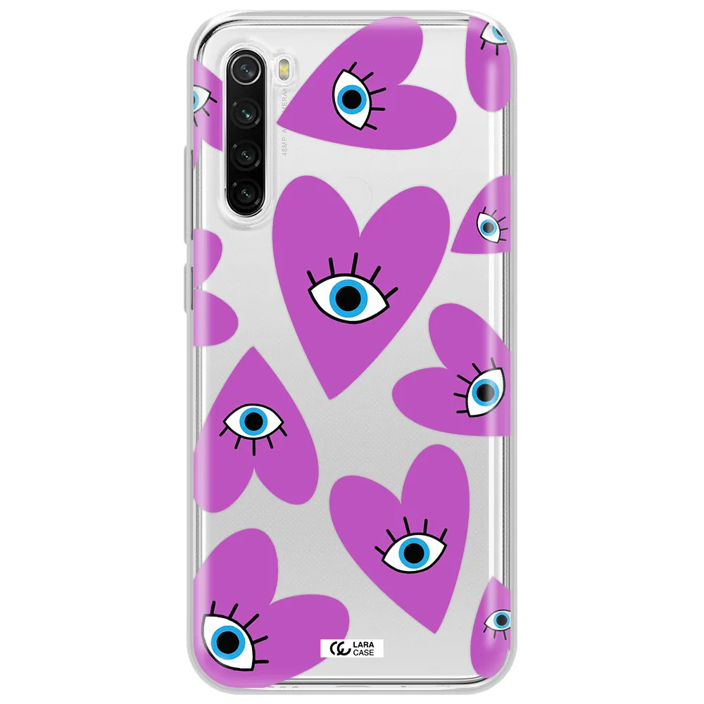 A Purple Heart With Eyes And A Black Eye Xiaomi Redmi Note 8T Clear Tpu Case