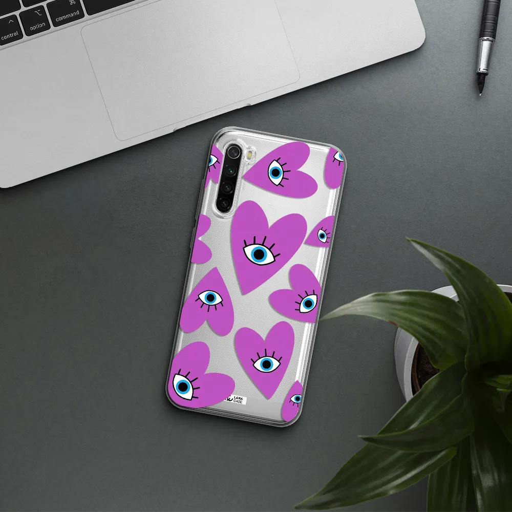 A Purple Heart With Eyes And A Black Eye Xiaomi Redmi Note 8T Clear Tpu Case