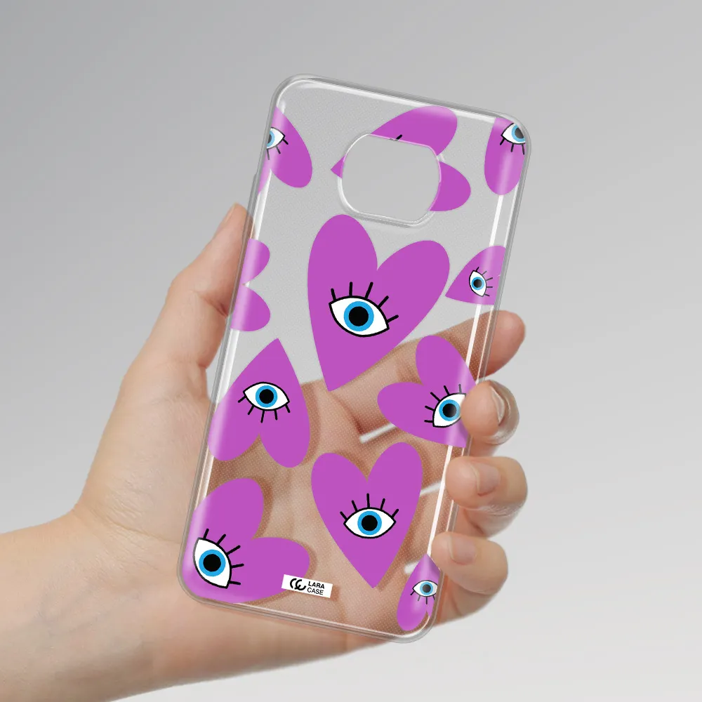 A Purple Heart With Eyes And A Black Eye Xiaomi Redmi Note 9T Clear Tpu Case