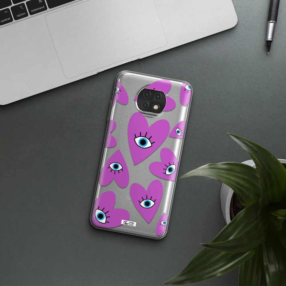 A Purple Heart With Eyes And A Black Eye Xiaomi Redmi Note 9T Clear Tpu Case