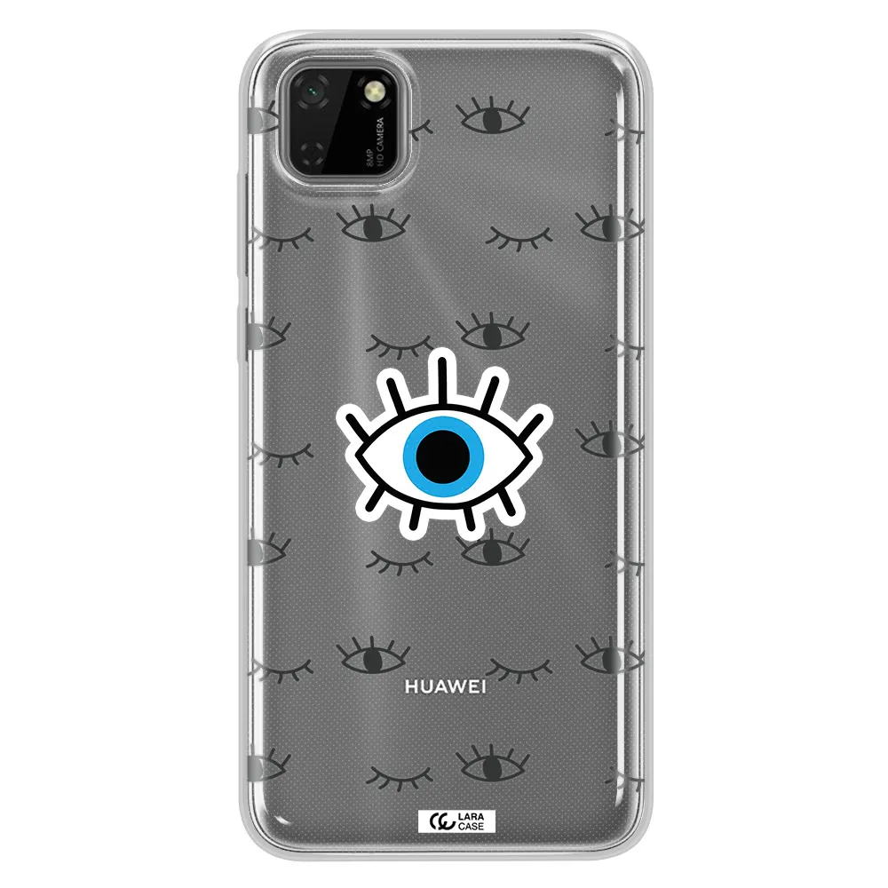 A Blue Eye With Black Eyeballs And Eyelashes Huawei Honor 9S Clear Tpu Case