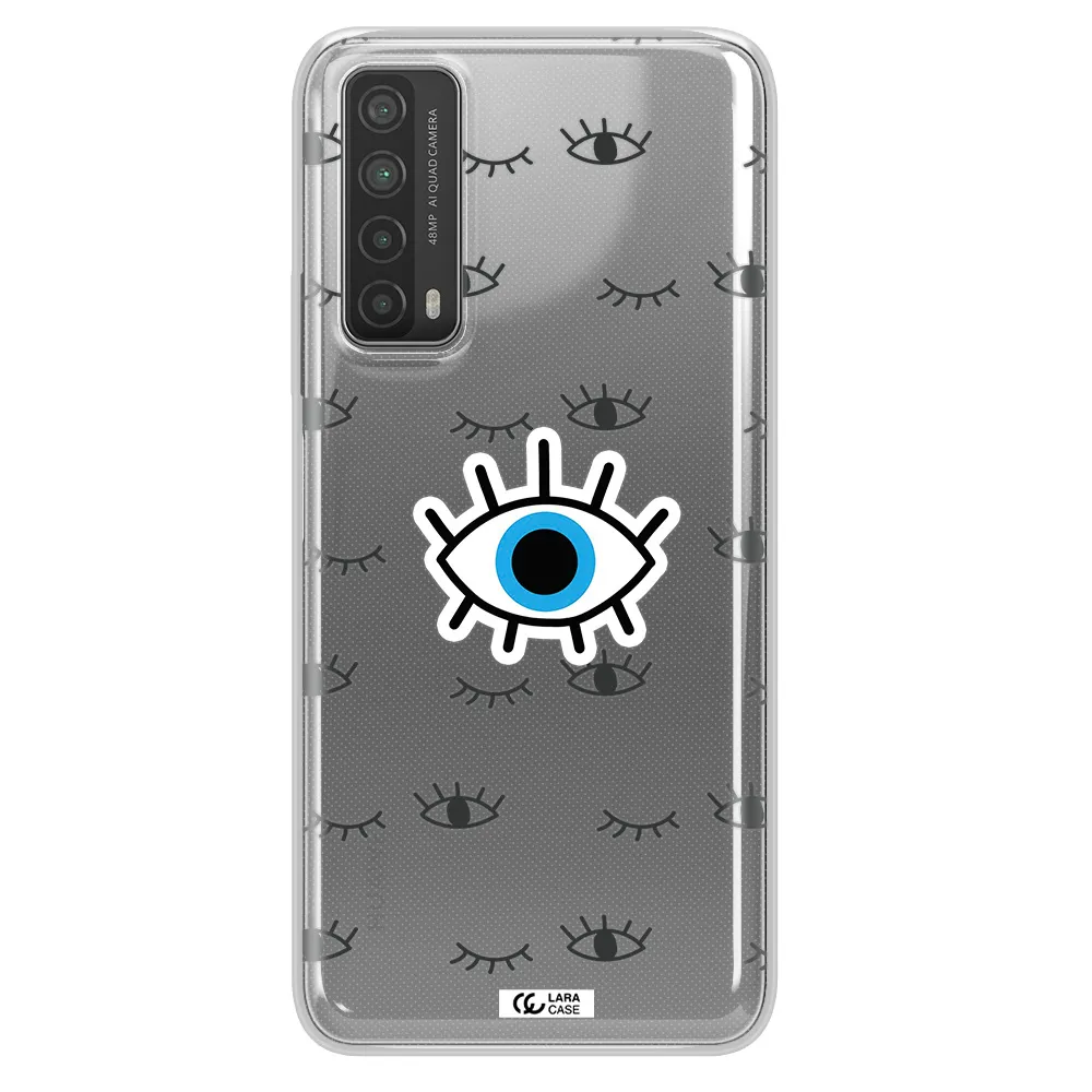 A Blue Eye With Black Eyeballs And Eyelashes Huawei P Smart 2021 Clear Tpu Case