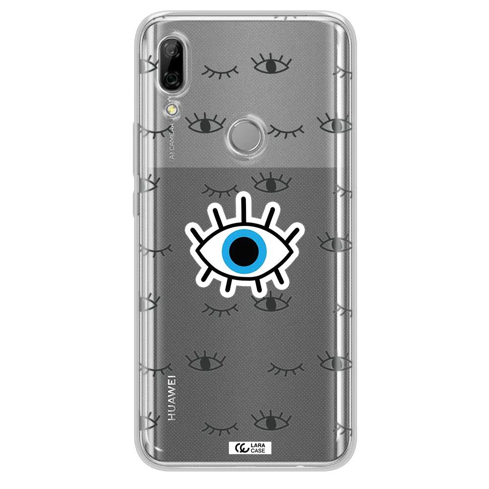 A Blue Eye With Black Eyeballs And Eyelashes Huawei P Smart Z Clear Tpu Case