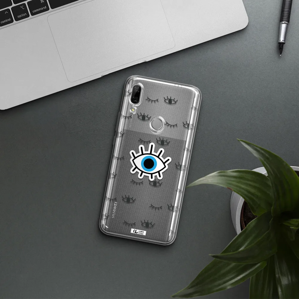 A Blue Eye With Black Eyeballs And Eyelashes Huawei P Smart Z Clear Tpu Case