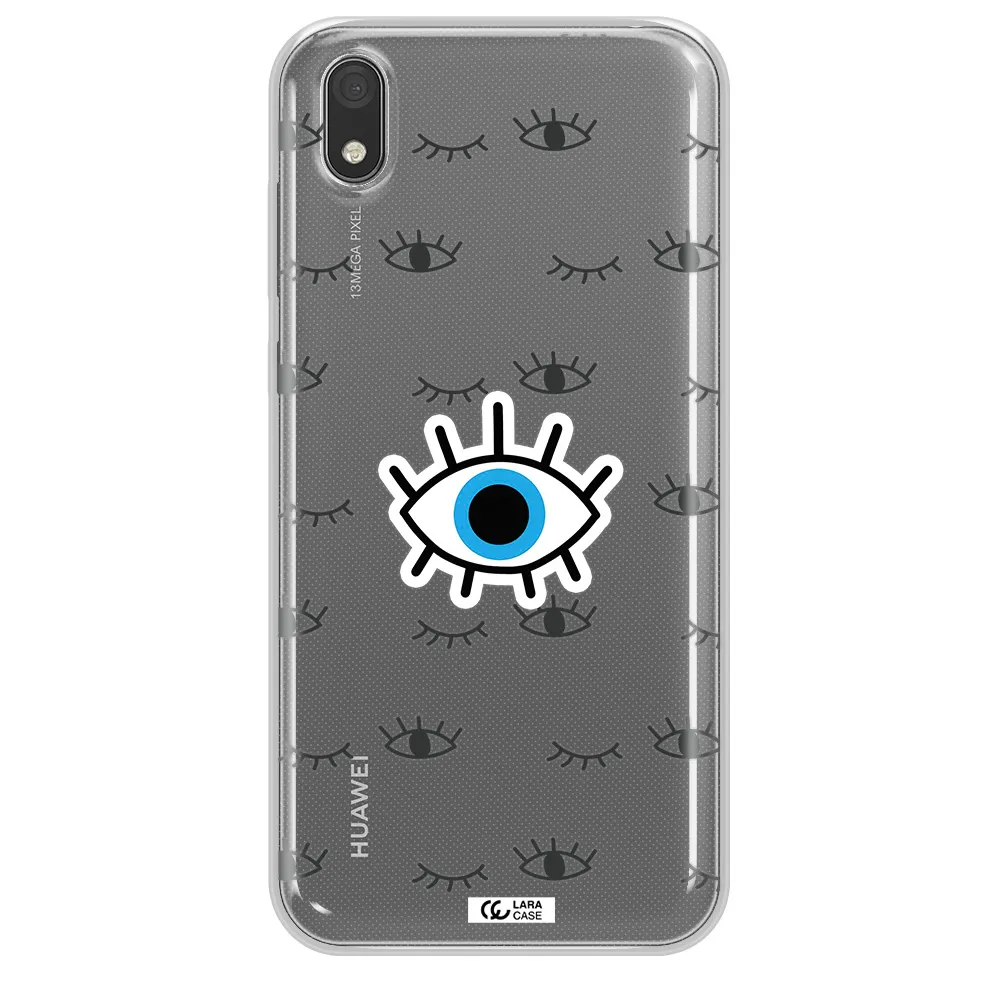 A Blue Eye With Black Eyeballs And Eyelashes Huawei Y5 2019 Clear Tpu Case