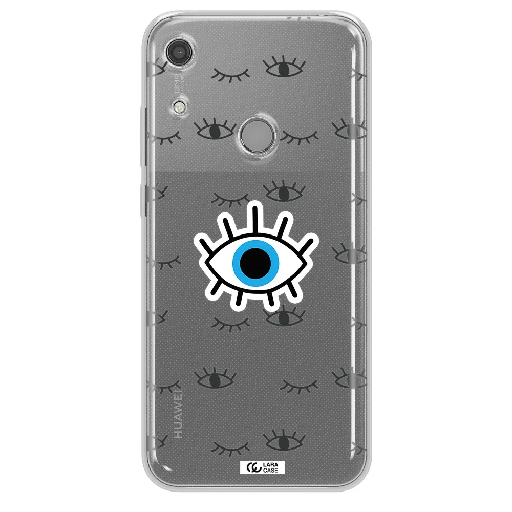 A Blue Eye With Black Eyeballs And Eyelashes Huawei Y6S Clear Tpu Case