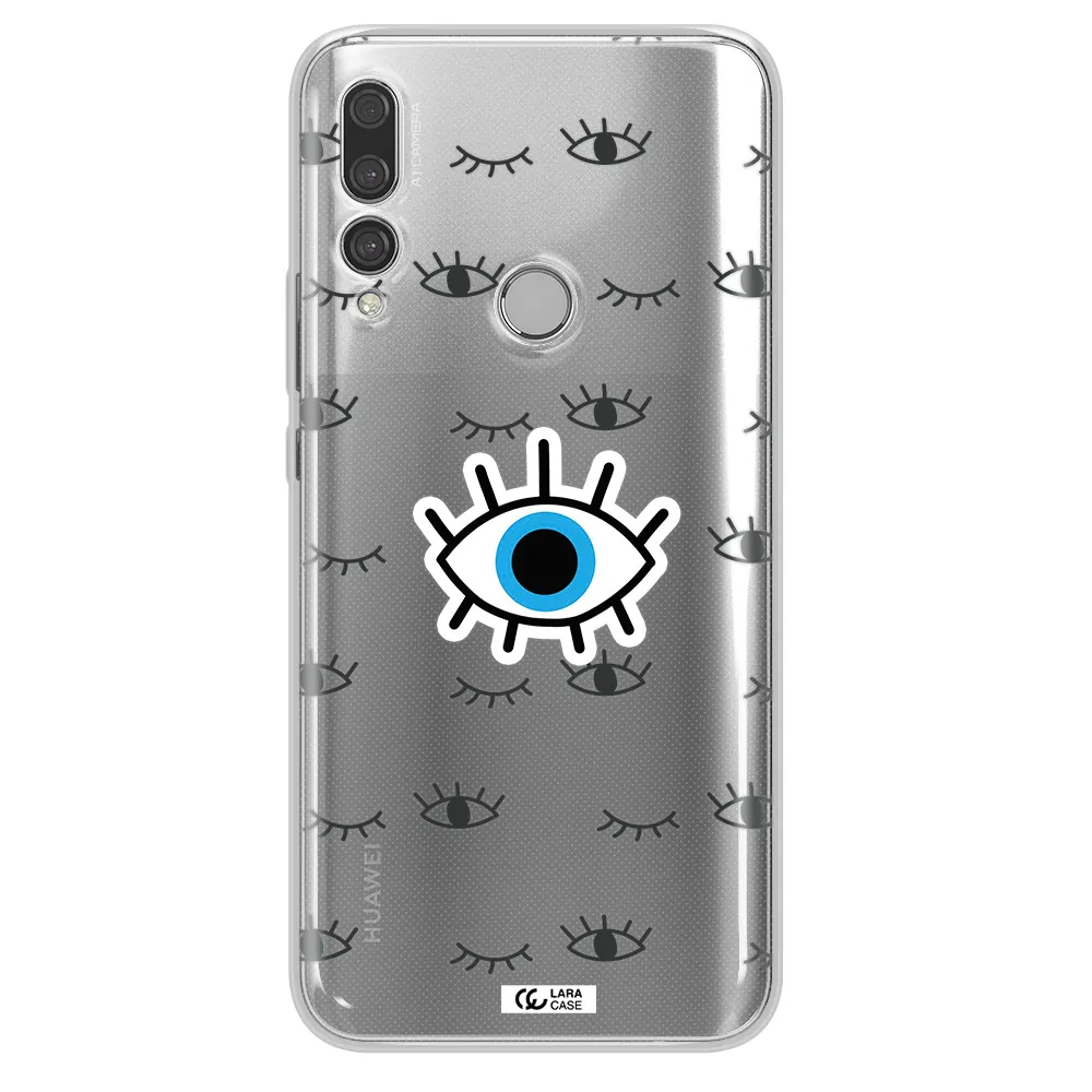 A Blue Eye With Black Eyeballs And Eyelashes Huawei Y9 Prime 2019 Clear Tpu Case