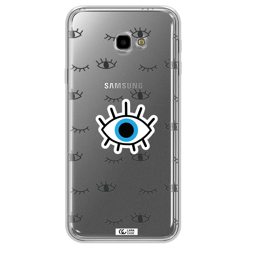 A Blue Eye With Black Eyeballs And Eyelashes Samsung J4 Plus Clear Tpu Case