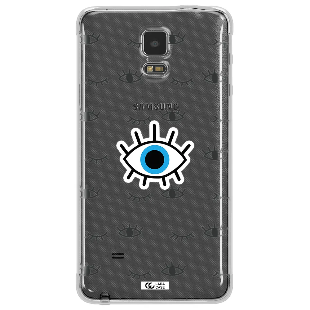 A Blue Eye With Black Eyeballs And Eyelashes Samsung Note 4 Clear Tpu Case