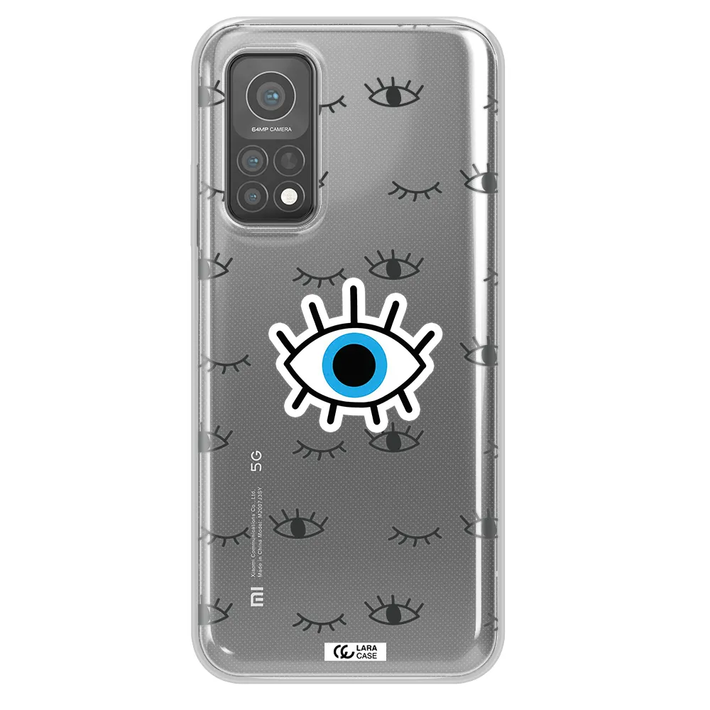 A Blue Eye With Black Eyeballs And Eyelashes Xiaomi Mi 10 T Pro Clear Tpu Case