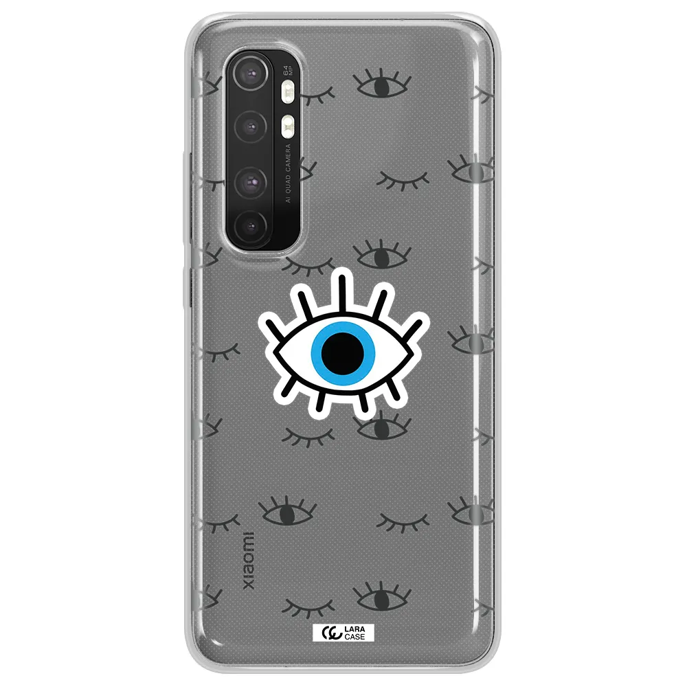 A Blue Eye With Black Eyeballs And Eyelashes Xiaomi Mi Note 10 Lite Clear Tpu Case