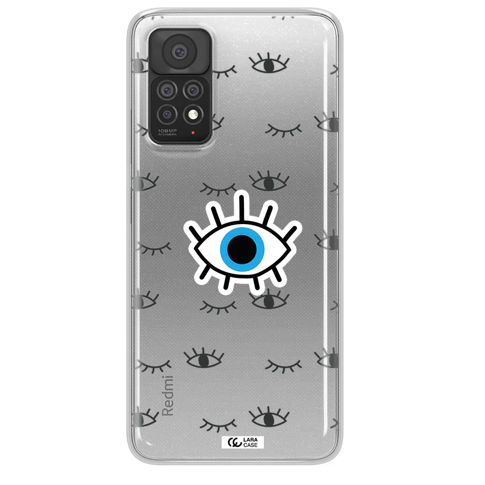 A Blue Eye With Black Eyeballs And Eyelashes Xiaomi Note 11 Pro Clear Tpu Case