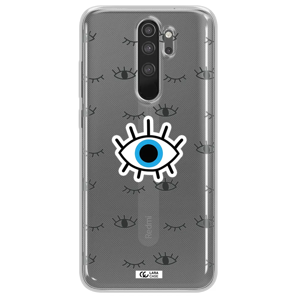 A Blue Eye With Black Eyeballs And Eyelashes Xiaomi Note 8 Pro Clear Tpu Case