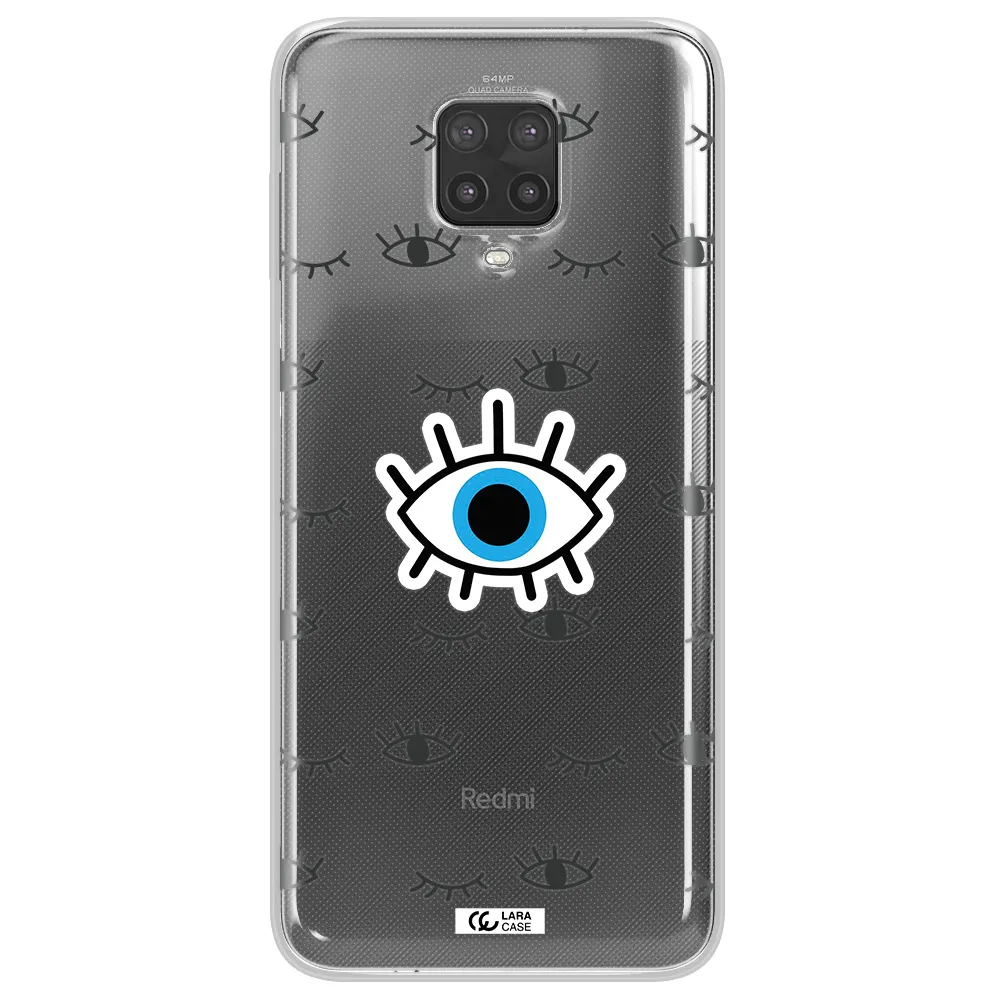 A Blue Eye With Black Eyeballs And Eyelashes Xiaomi Note 9 Pro Clear Tpu Case