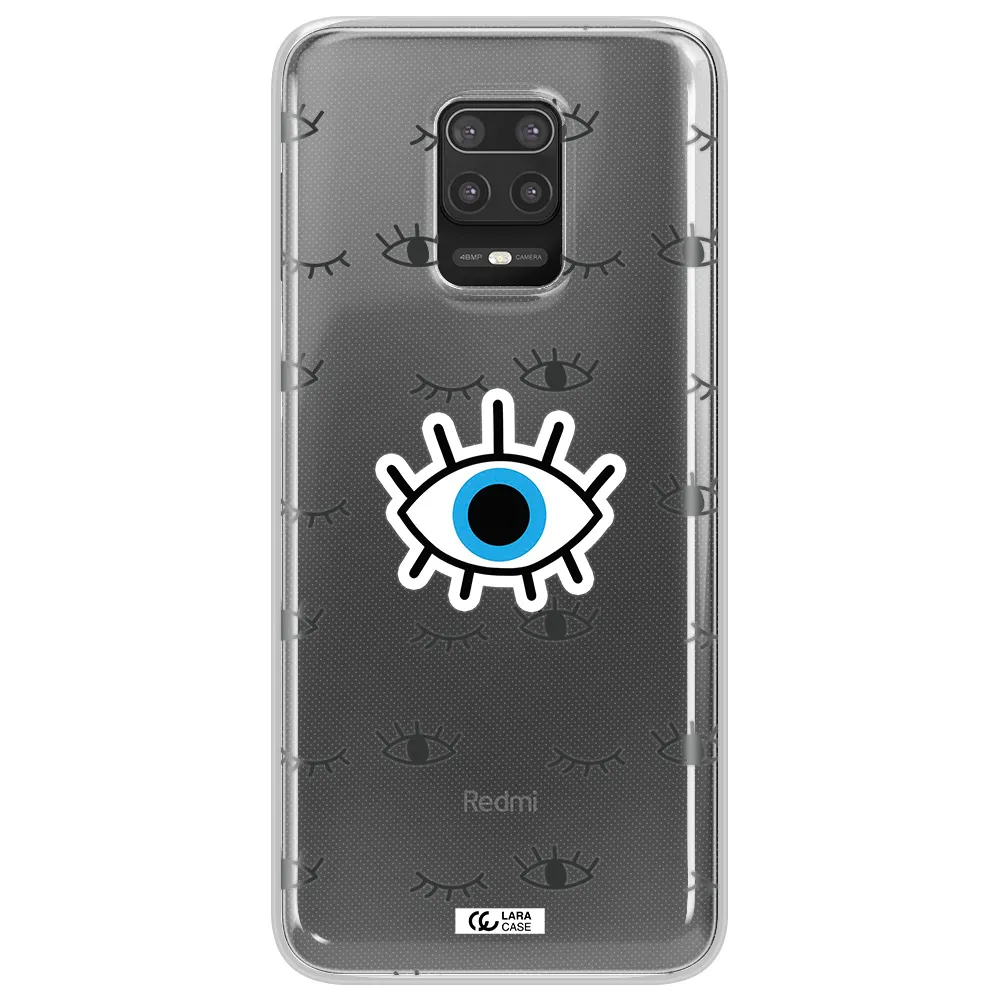 A Blue Eye With Black Eyeballs And Eyelashes Xiaomi Note 9S Clear Tpu Case