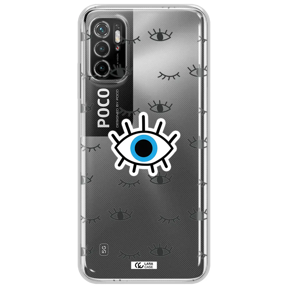 A Blue Eye With Black Eyeballs And Eyelashes Xiaomi Poco M3 Pro Clear Tpu Case
