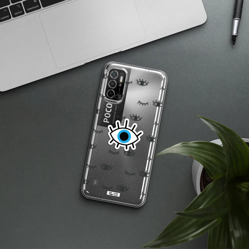 A Blue Eye With Black Eyeballs And Eyelashes Xiaomi Poco M3 Pro Clear Tpu Case
