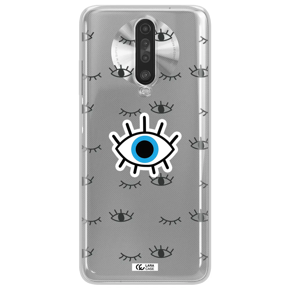 A Blue Eye With Black Eyeballs And Eyelashes Xiaomi Redmi K30 Clear Tpu Case