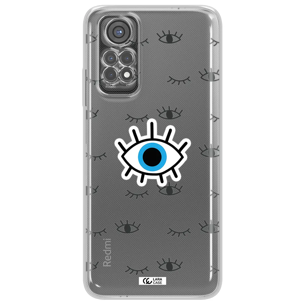 A Blue Eye With Black Eyeballs And Eyelashes Xiaomi Redmi Note 11S Clear Tpu Case
