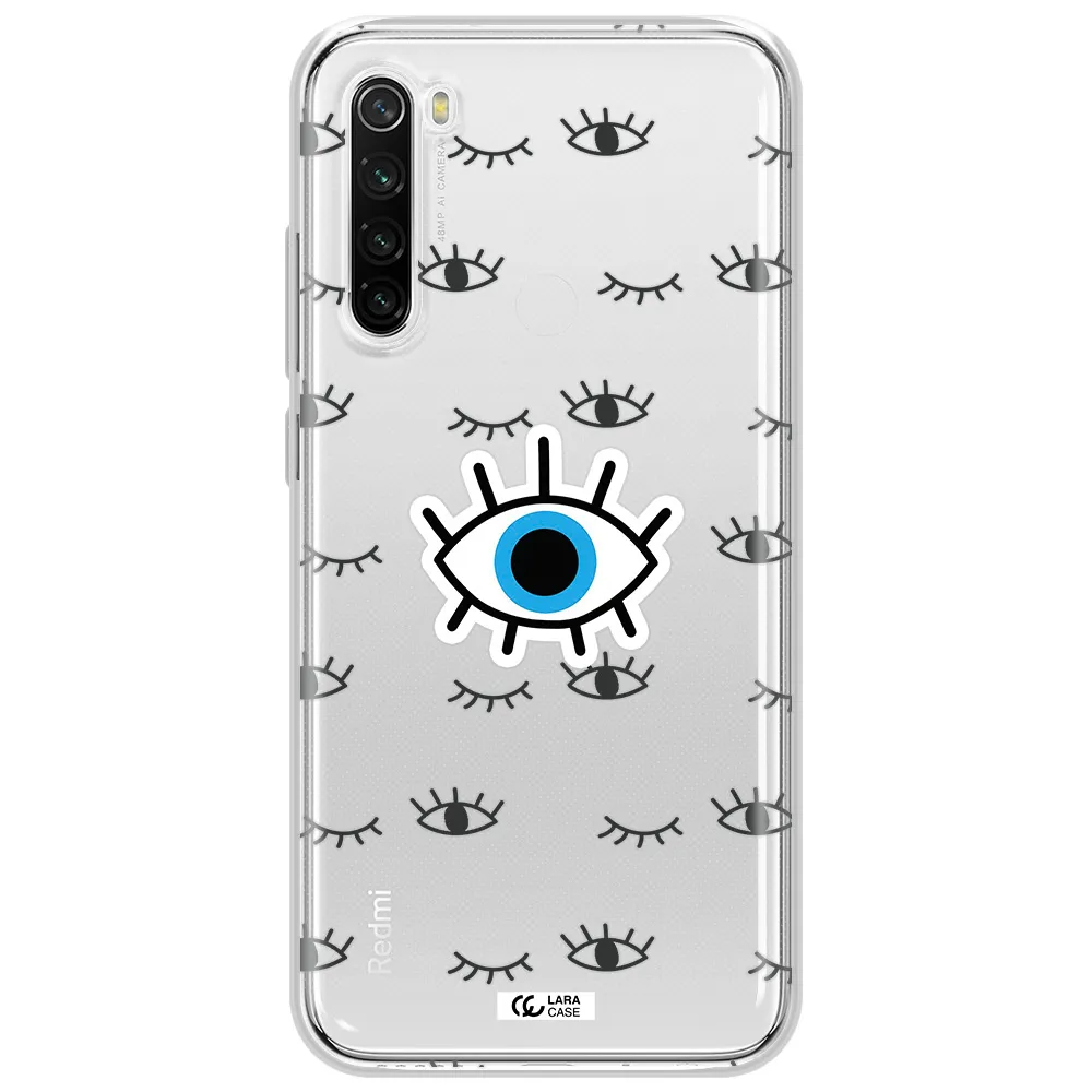 A Blue Eye With Black Eyeballs And Eyelashes Xiaomi Redmi Note 8T Clear Tpu Case