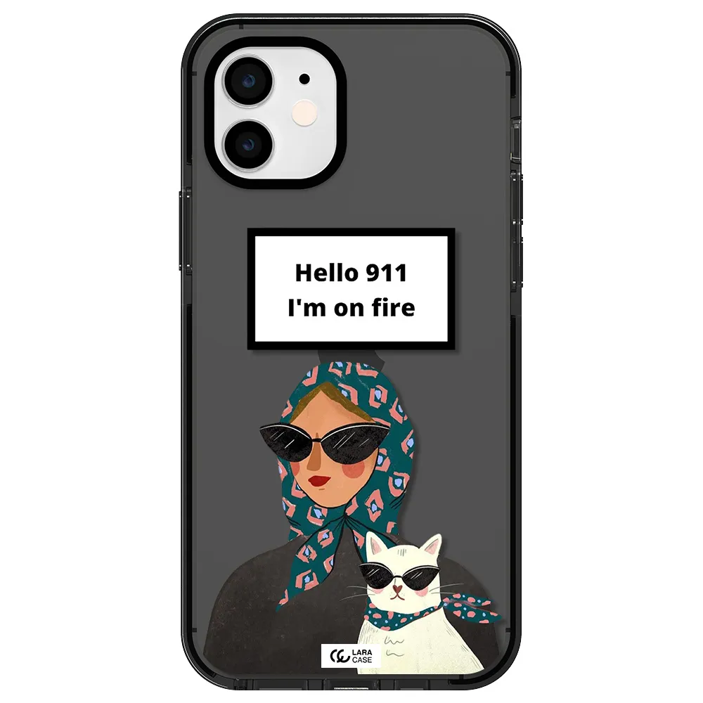 911 Apple iPhone 11 impact Smoke Black Case