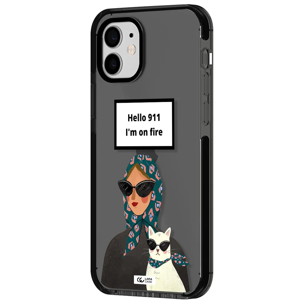 911 Apple iPhone 11 impact Smoke Black Case