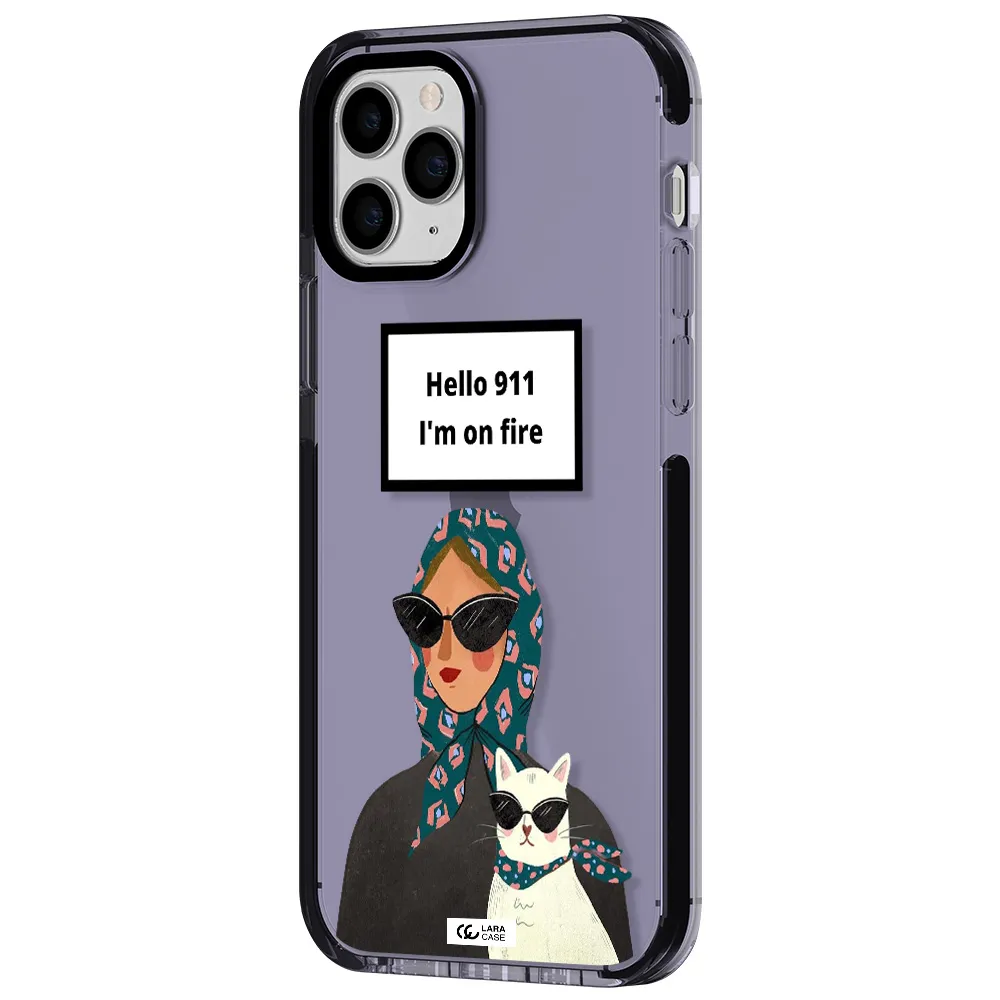 911 Apple iPhone 11 pro impact Lilac Case