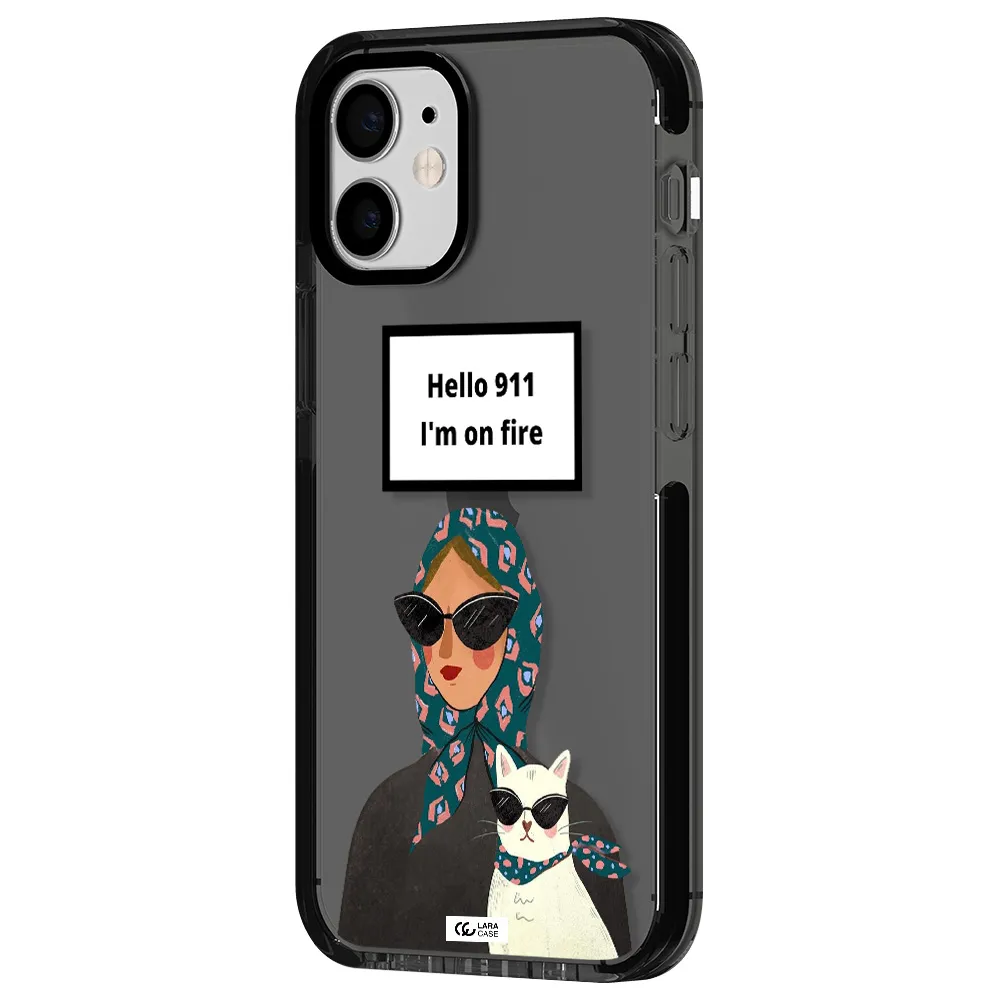 911 Apple iPhone 12 mini impact Smoke Black Case