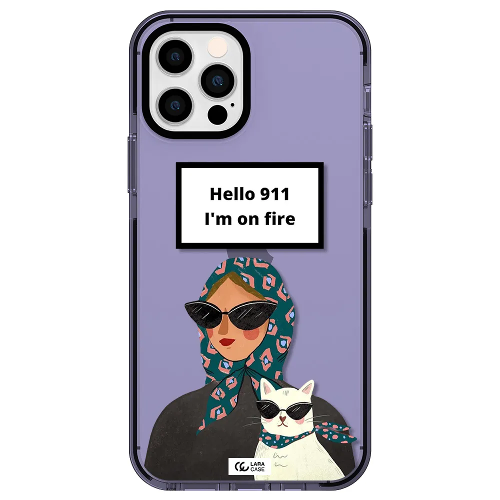 911 Apple iPhone 12 pro impact Lilac Case