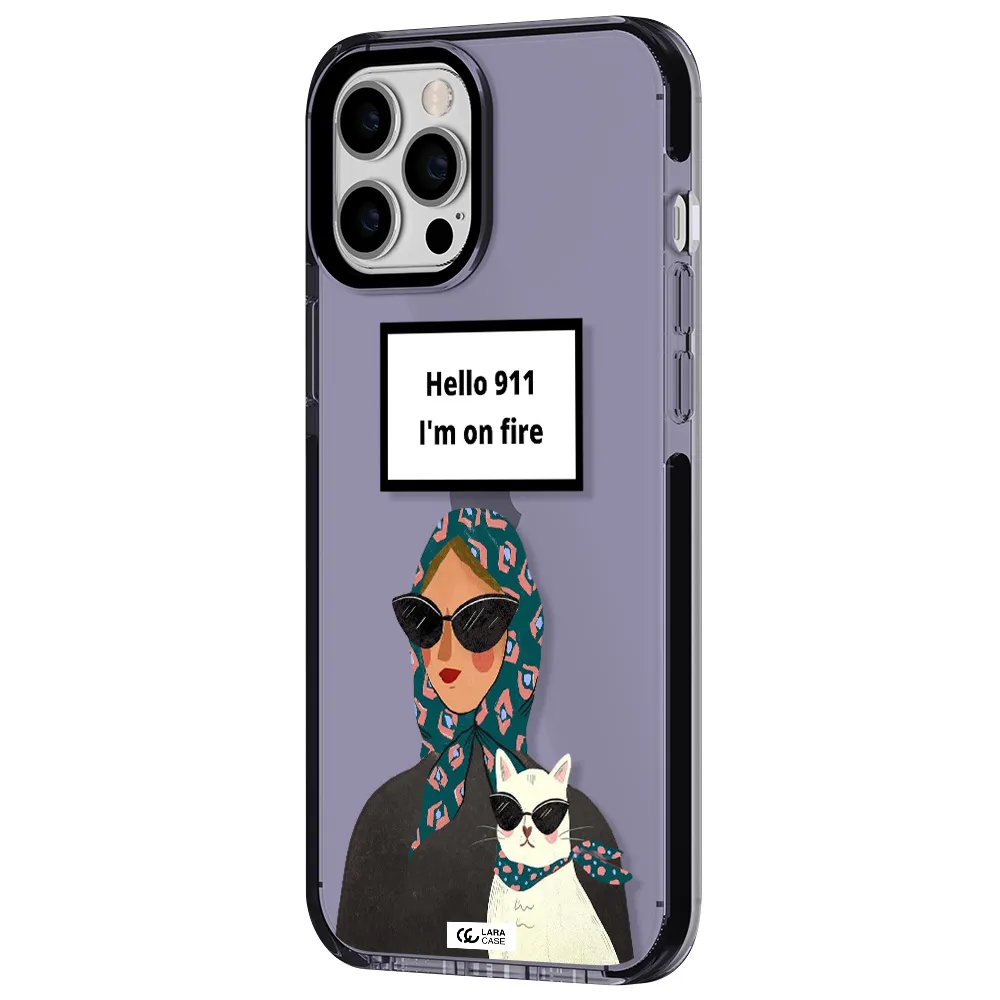 911 Apple iPhone 12 pro max impact Lilac Case