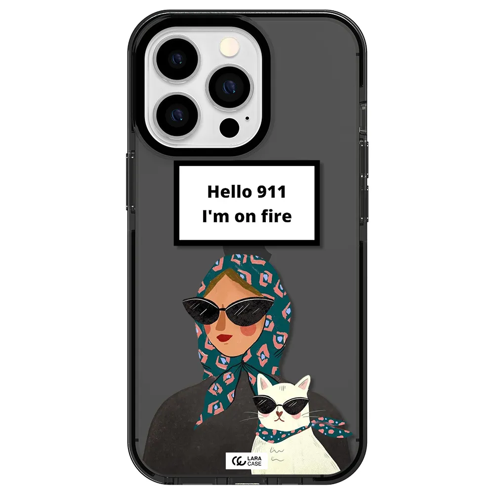 911 Apple iPhone 13 Pro impact Smoke Black Case