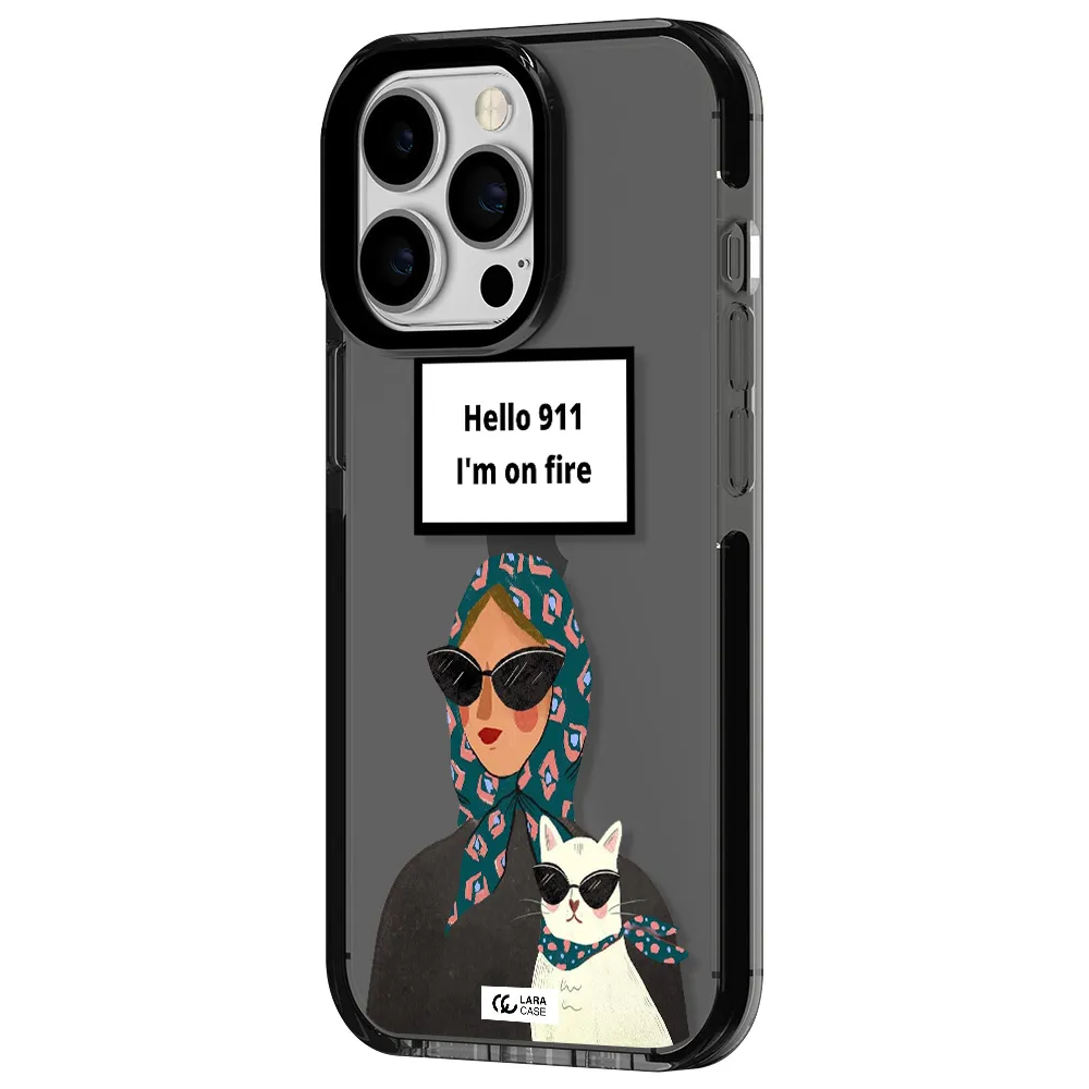 911 Apple iPhone 13 Pro impact Smoke Black Case