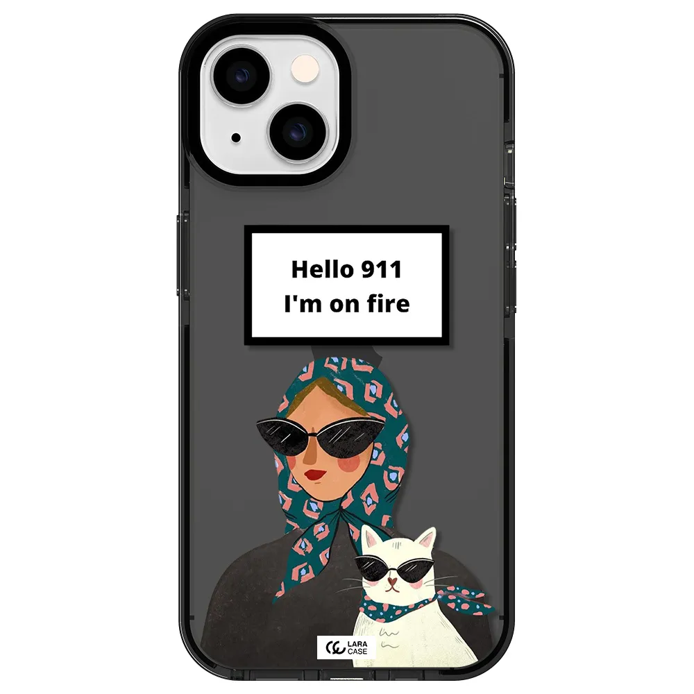 911 Apple iPhone 14 impact Smoke Black Case